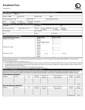 Employee Enrollment Form for Voluntary Term Life Coverage