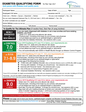 Diabetes Qualifying Form