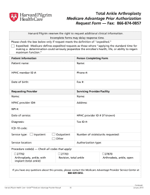 Medicare Advantage Prior Authorization Request Form