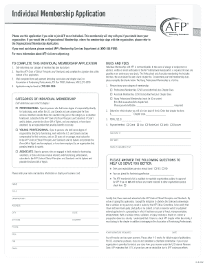 Individual Membership Application