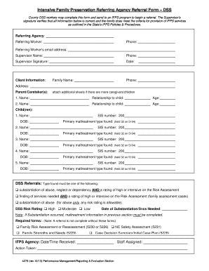 Intensive Family Preservation Referral Form