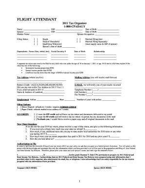 2011 Tax Organizer