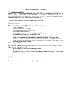 Grant School-Parent Compact