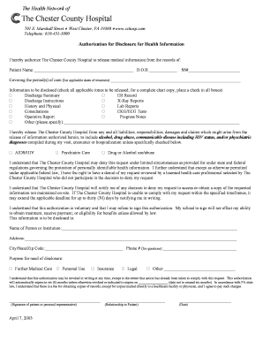 Authorization for Disclosure of Health Information
