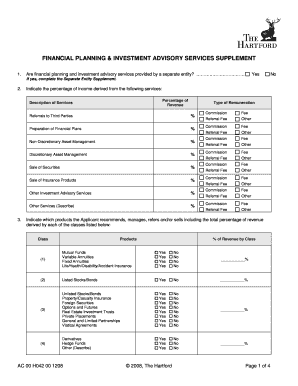 Financial Planning and Investment Advisory Services Supplement