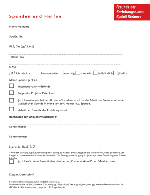 Spendenformular