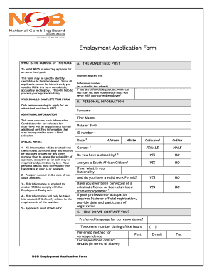 NRCS Employment Application Form