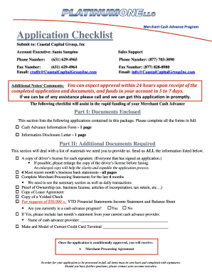 Merchant Cash Advance Application