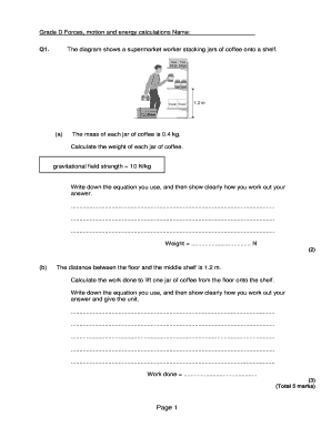 Physics Exam: Forces, Motion, and Energy