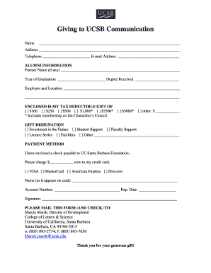UCSB Donation Form