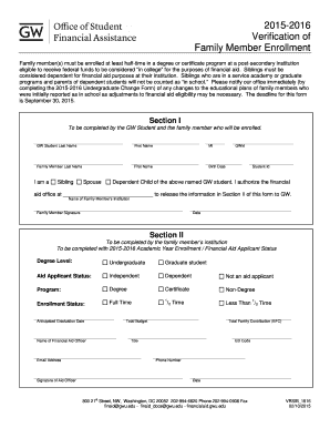 Verification of Family Member Enrollment