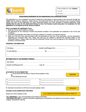 Authorization Application for Authorized Person