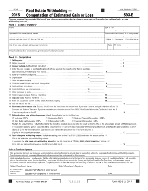 California Real Estate Withholding Form 593-E