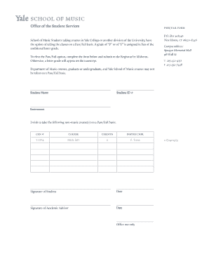 Yale Pass/Fail Form