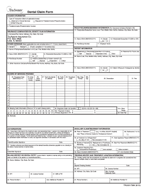 Dental Claim Form