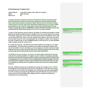 Medicaid Expansion Op-Ed Template