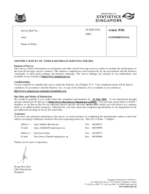 Monthly Food and Beverage Services Survey