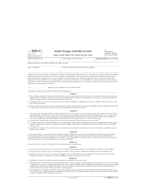 Form 5305-C Health Savings Custodial Account Agreement