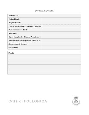 SCHEDA SOCIETA’