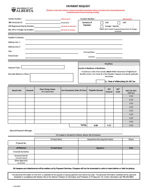 Payment Request Form