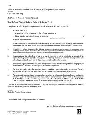 Real Estate Referral Agreement