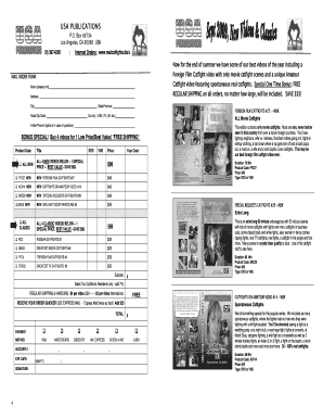 Mail Order Form for Catfight Videos