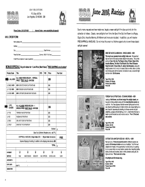 Mail Order Form for Catfight Videos