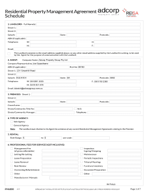 Residential Property Management Agreement