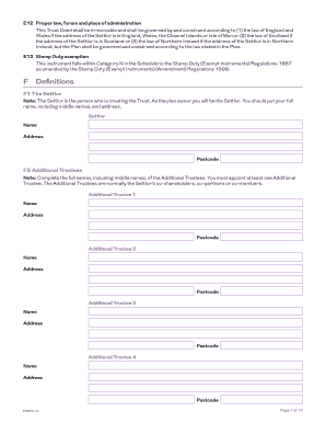 UK Business Trust Form