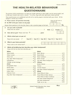Health-Related Behaviour Questionnaire