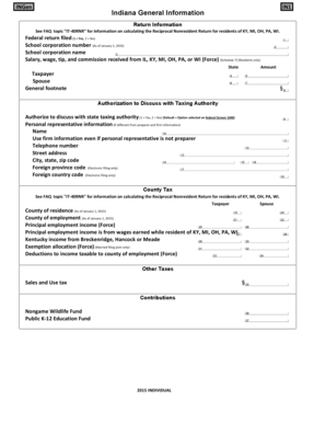 Indiana Tax Forms