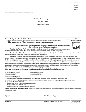 Oregon State Initiative Petition 49