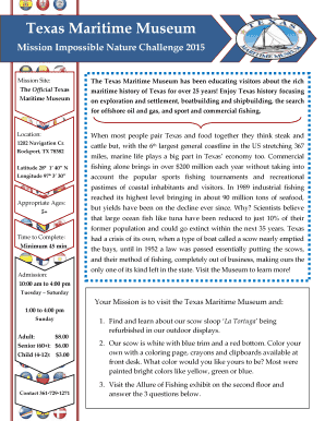 Texas Maritime Museum Nature Challenge 2015