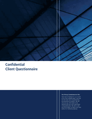 Confidential Client Questionnaire