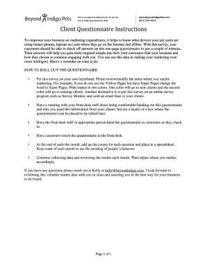 Client Feedback Questionnaire