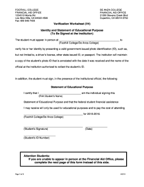Verification Worksheet V4