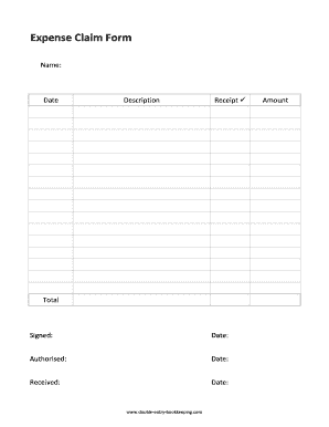 Expense Claim Form
