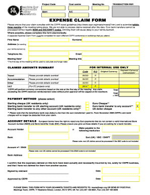 CEPR Expense Claim Form