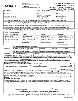 Employee Long Term Care Benefit Election Form