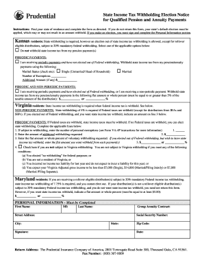 State Income Tax Withholding Election Notice