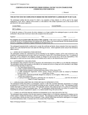 Approved FET Exemption Form