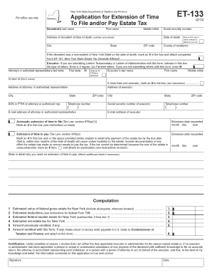 New York Estate Tax Extension Application