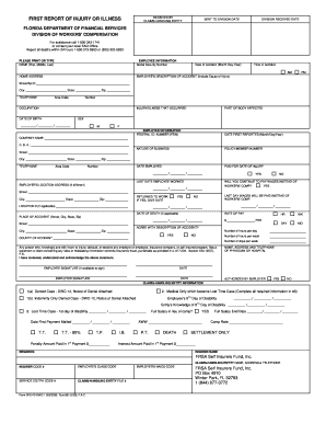 Florida First Report of Injury or Illness