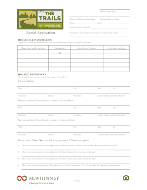 Rental Application Form
