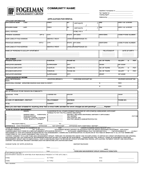 SafeRent Rental Application Form