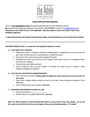 Residential Lease Application