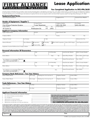 Lease Application Form