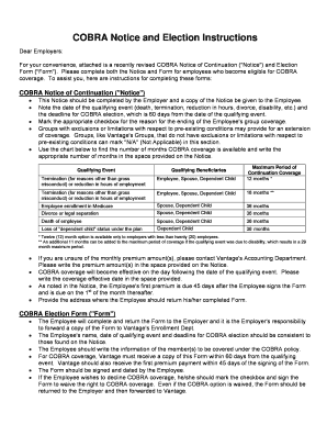 COBRA Notice and Election Form
