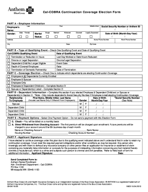 Cal-COBRA Continuation Coverage Election Form