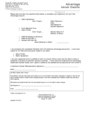 Advantage Client Agreement